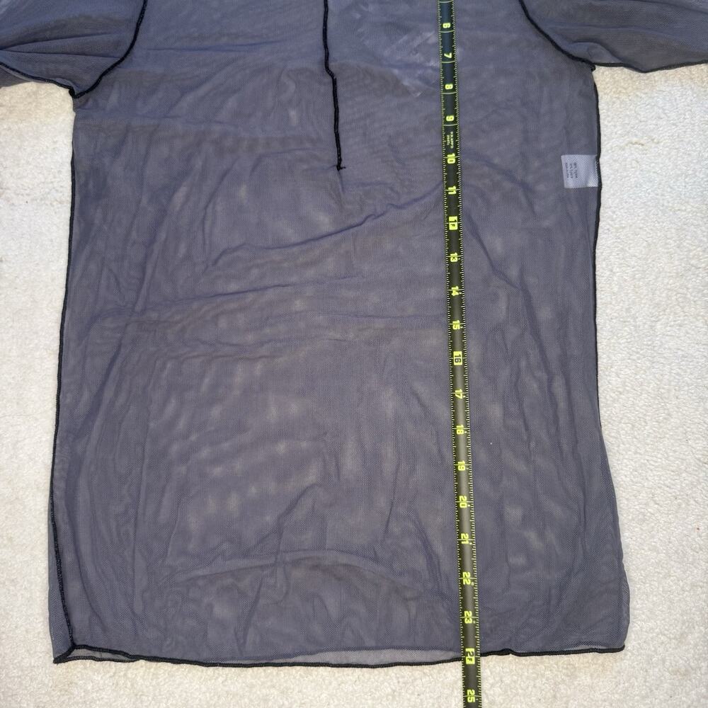 CYNTHIA ASHBY NWT Gray Sheer Mesh Lagenlook Distressed Layering Small Artwear - Picture 9 of 9